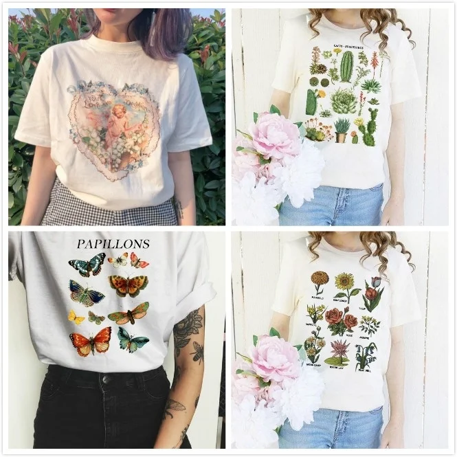 

Kuakuayu-JBH 2018 New Plant Flower Graphic Tee Summer Fashion 100% Cotton Casual Funny T-Shirt Hot Sale Short Sleeves S-2XL