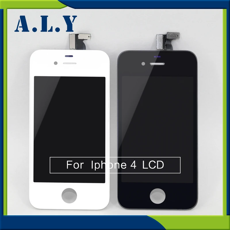 20pcs lcd screen For iPhone 4 lcd display digitizer assembly with touch screen replacement Free 