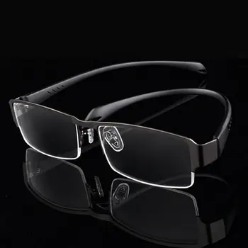 

Men Titanium Alloy Eyeglasses Frame for Men Eyewear Flexible Temples Legs IP Electroplating Alloy Materia,Half Rim