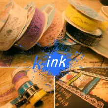 Клейкое кружево, лента, тесьма, цветная фиксирующая лента, Цветочная маска милая лента, декоративная лента с рисунками для украшения своими руками, горячая распродажа