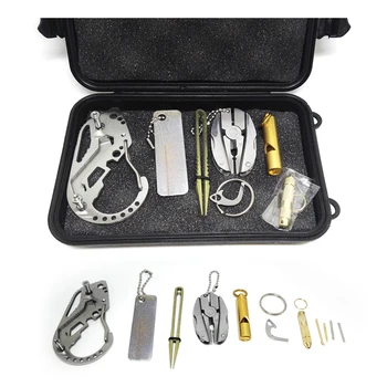 waterproof and shockproof sealed box Three different toolbo Outdoor camping hiking mini portable emergency 7 pieces edc gadget
waterproof and shockproof sealed box Three different toolbo Outdoor camping hiking mini portable emergency 7 pieces edc gadget
