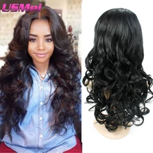 African American Pelucas Largas Harley Quinn Cosplay Anime Peluca Barato Peluca Sintética para Las Mujeres Negras 18 “Ondulado Marrón Negro dreadlock Pelucas