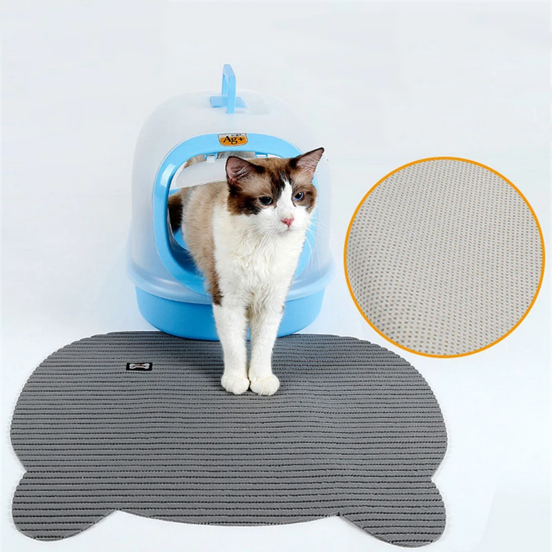 Cat litter box mat rub foot pad litter cat litter out of the mat pet