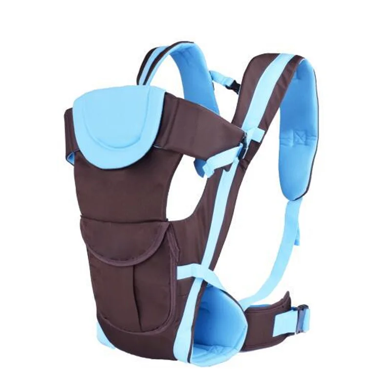 KEYING/воздухопроницаемая переноска для детей от 0 до 36 месяцев, 6 в 1, удобный рюкзак-слинг для младенцев, новая сумка-кенгуру - Цвет: Синий