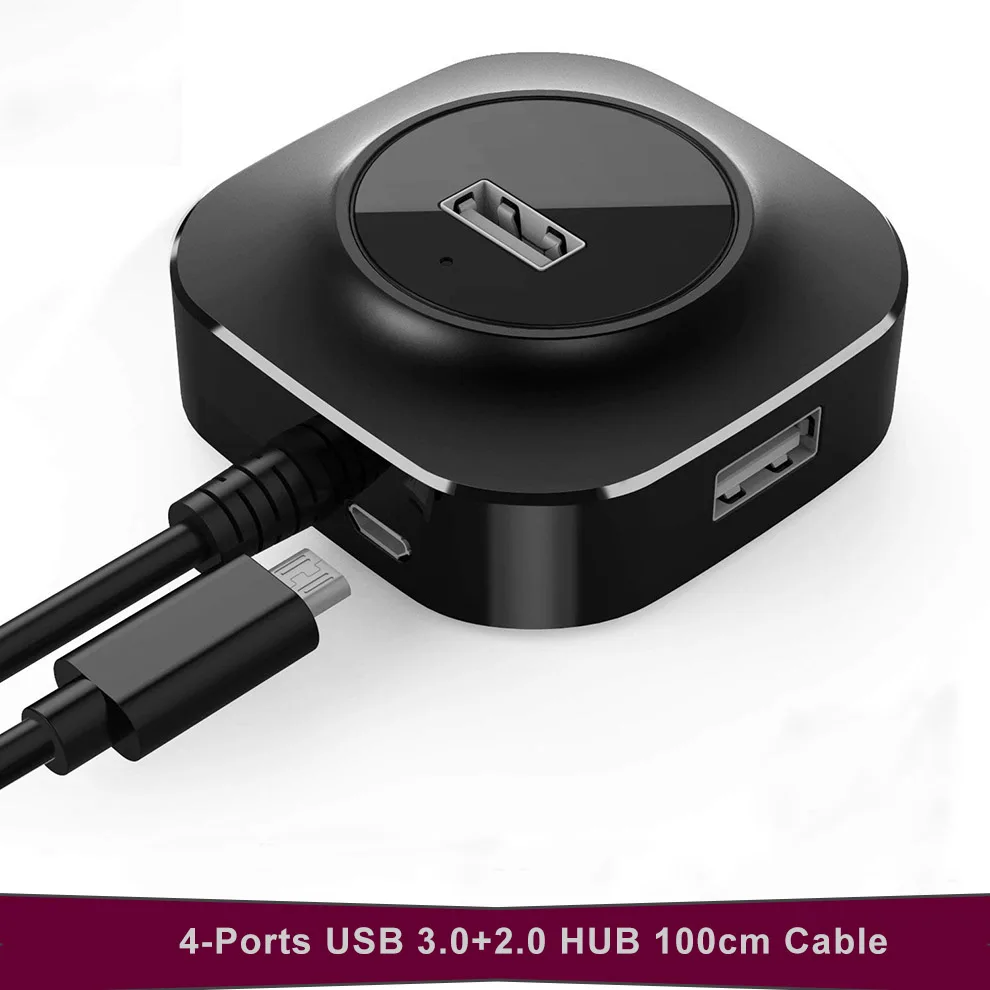 SeenDa usb-хаб 3,0 высокоскоростной 4 порта USB 2,0 Разветвитель переключатель с порт зарядки Micro USB для ПК компьютер ноутбук аксессуары - Цвет: USB 3.0 and 2.0 1m