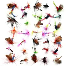 

36pcs Lure Promotion Fly fishing Hooks Butterfly Insects Style Salmon Flies Trout Single Dry Fly Fishing Lure Fishing Tackle 029