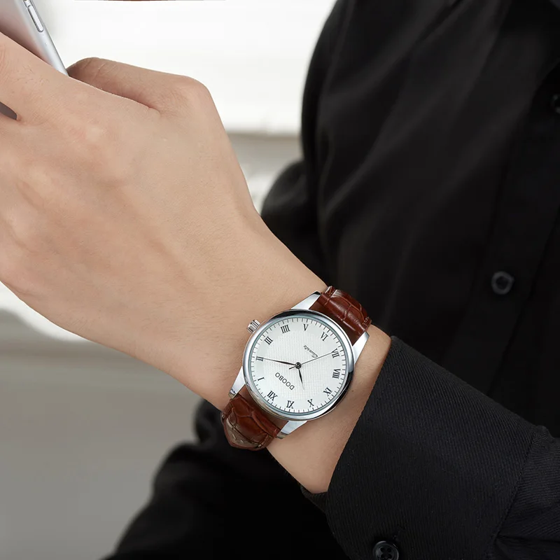 Relogio Masculino, мужские часы, Топ бренд, роскошные мужские военные спортивные наручные часы, кожа, кварцевые часы erkek saat DOOBO Hours