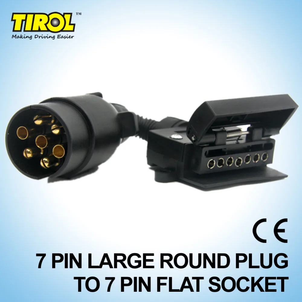 TIROL T21579a 7 Pin Plug Connector Trailer Boat Truck Car Adaptor 7 Pin