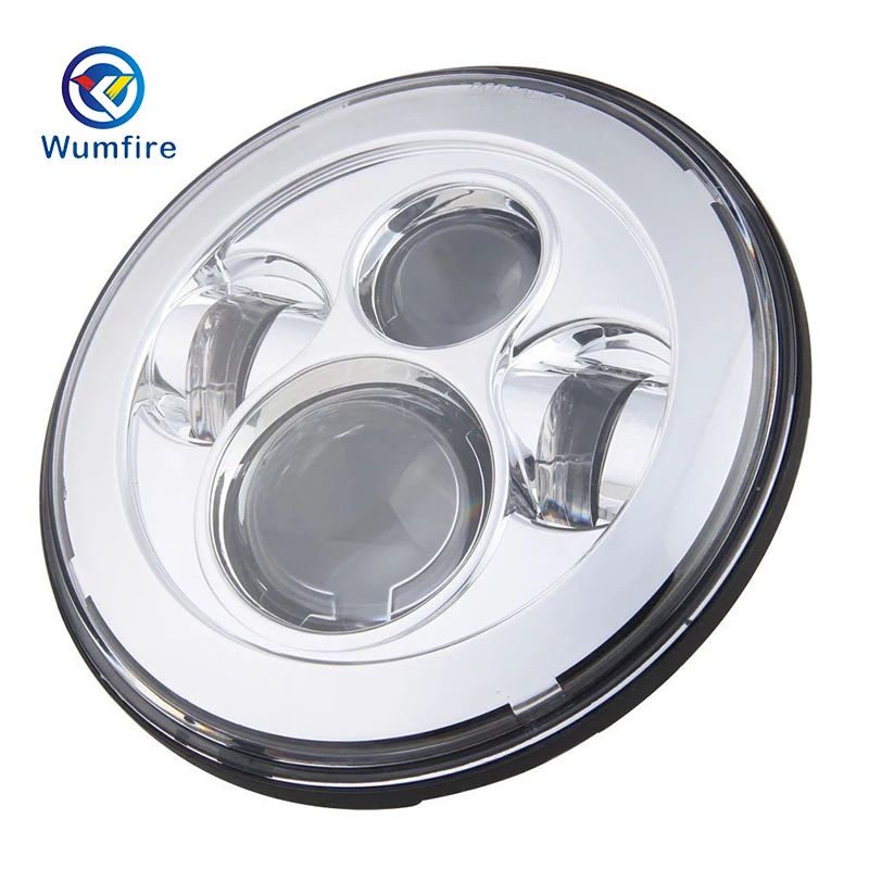 Universal 7 Inch 12v Moto Round LED DOT Scooter Headlight For Harley