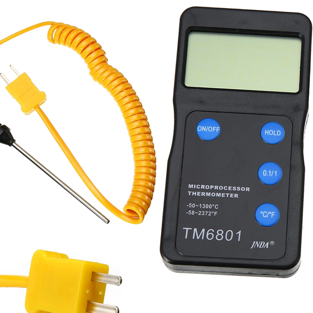 K Тип пирометр цифровой дисплей термометр высокой температуры тестовый инструмент с зондом