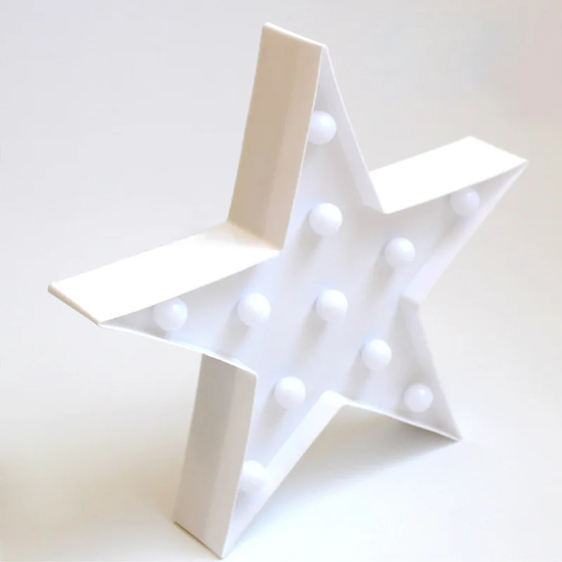 

3D Star Night Lights Creative 11 Led Ball Marquee Letter Luminaria Lamp Children Room Bedside Birthday Holiday Gift Night Lamps