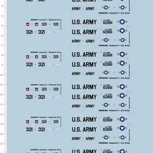 MINIWING-Cessna 0-1 США армейский Истребитель модель комплект воды Наклейка