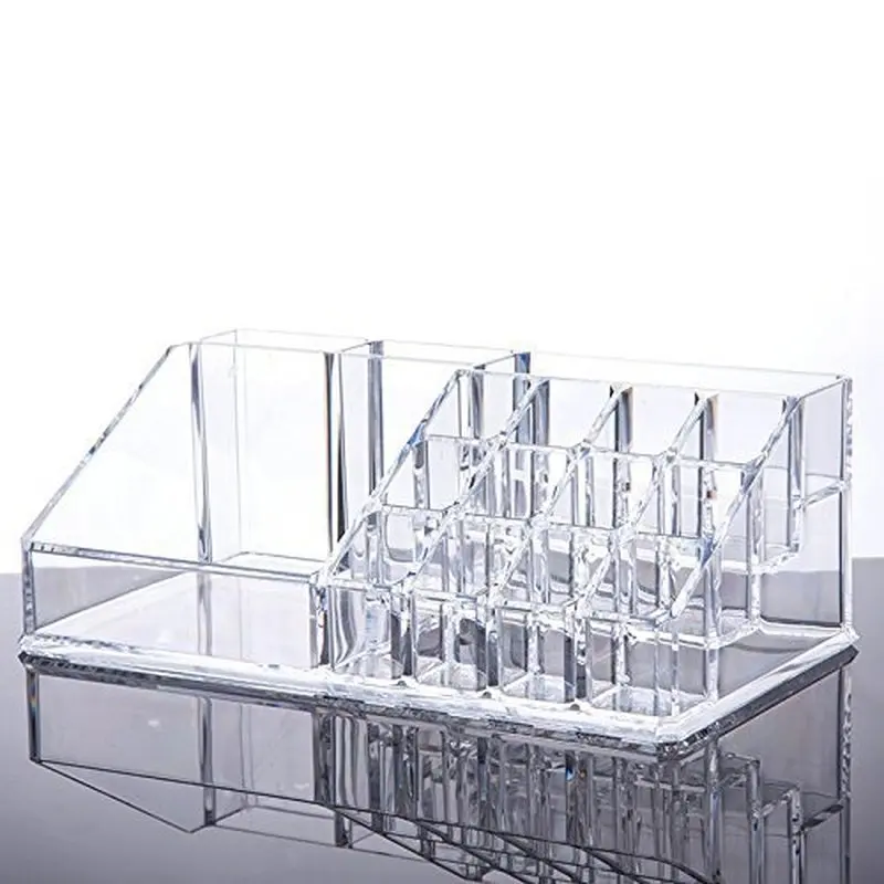 

16 Lattices Tabletop Makeup Containers Acrylic Lipstick Organizer Storage for Cosmetic Brush/Eyeliner/Nail Polish Makeup Holder