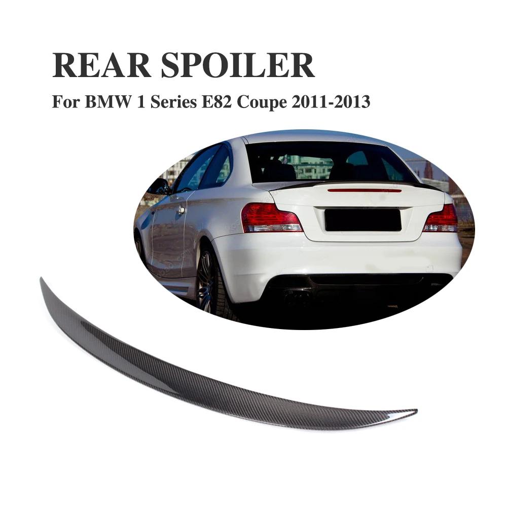 E82 Настоящее углеродное волокно задний багажник спойлер крыло для BMW 1 серия Coupe 2011