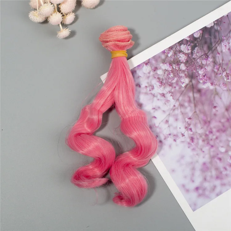Аксессуары для кукол, высокотемпературное волокно, натуральный цвет, грандиентный цвет, наращивание волос для SD, кукла, сделай сам, кукольные парики, волосы - Цвет: HTY90C
