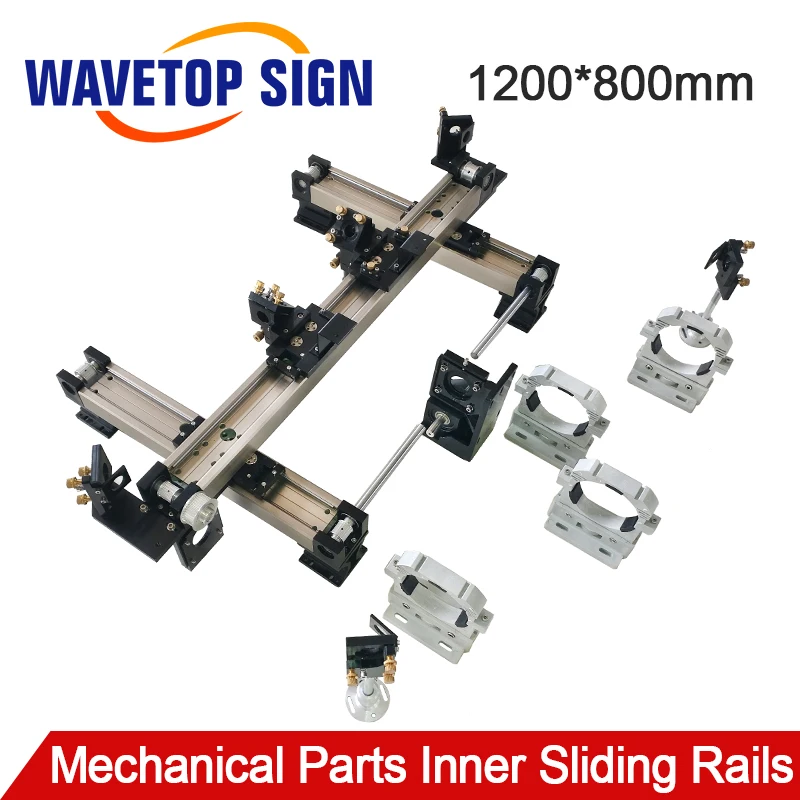 

WaveTopSign Mechanical Parts Set 1200*800mm Inner Sliding Rails Kits Spare Part for DIY 1280 CO2 Laser Engraving Cutting Machine
