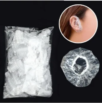

DHL 100bag 100 Pcs/bag Portable Disposable Earmuffs Hair Dye Clear Ear Cover Shield home bathroom accessories