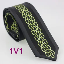 YIBEI coahella галстуки черный шейный галстук тонкий с каймой зеленые геометрические галстуки узкий галстук 6 см жаккард Тканые Corbata мужские повседневные