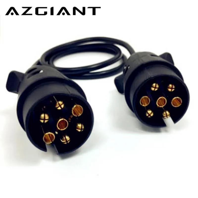 

AZGIANT 7-Pin 12-Volt Plug Truck Cable Connector European Trailer Signal Display