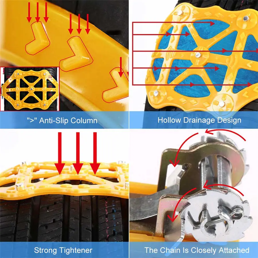 Универсальный автомобильный внедорожник шины для грузовых автомобилей противобуксовочный ремень Нескользящие колесные цепи утолщенные зимние сухожилия цепи безопасности для снега грязи дороги