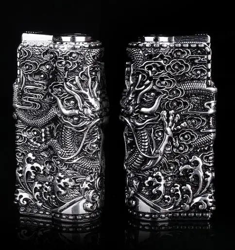

Retro Metal Carving Kerosene Oil Lighter Unique Gasoline Cigarette Lighter Tobacco Handicraft Cigar Fuel Kerosene Lighter