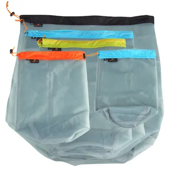 

Camping Sports Mesh Storage Bag Ultralight Outdoor Stuff Sack Drawstring Storage Bag Traveling Organizer Outdoor Tool