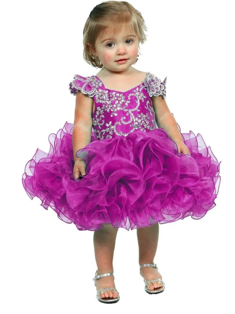 

Little Girl Flower Girl Dress Baby girl Infant Toddler Birthday Pageant Dress Short Length Ruffled Fashion Ball Gown Tutu 2017