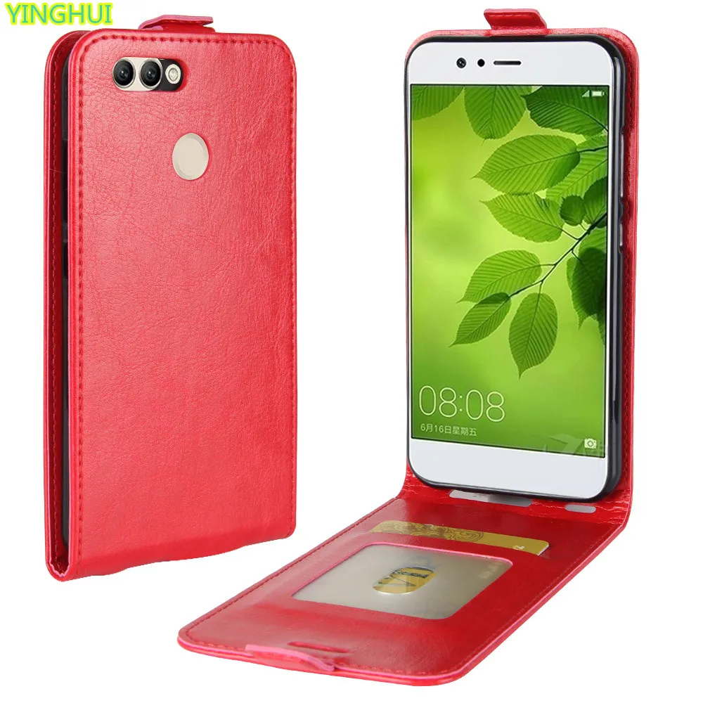 

YINGHUI Huawei Nova 2 Case Huawei Nova2 Plus Luxury Wallet PU Leather Back Cover Case Huawei Nova 2 Flip Phone Protective Bag