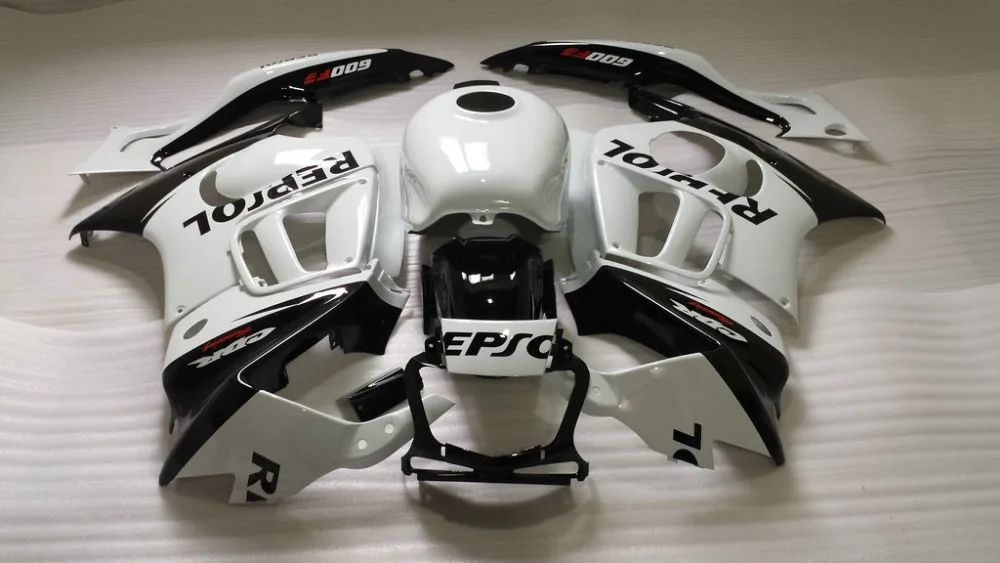 

Custom REPSOL white black Fairing kit for HONDA CBR600F3 97 98 CBR 600F3 1997 1998 CBR600 Fairings set +gifts VX52