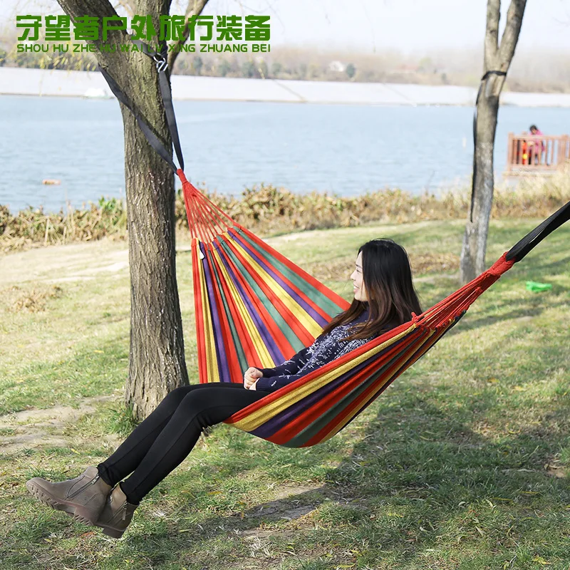 

Outdoor single canvas hammock double indoor balcony hammock