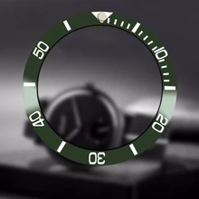 Запасные части часов, 38 мм зеленый керамический ободок подходит для 40 мм Sub автоматические часы