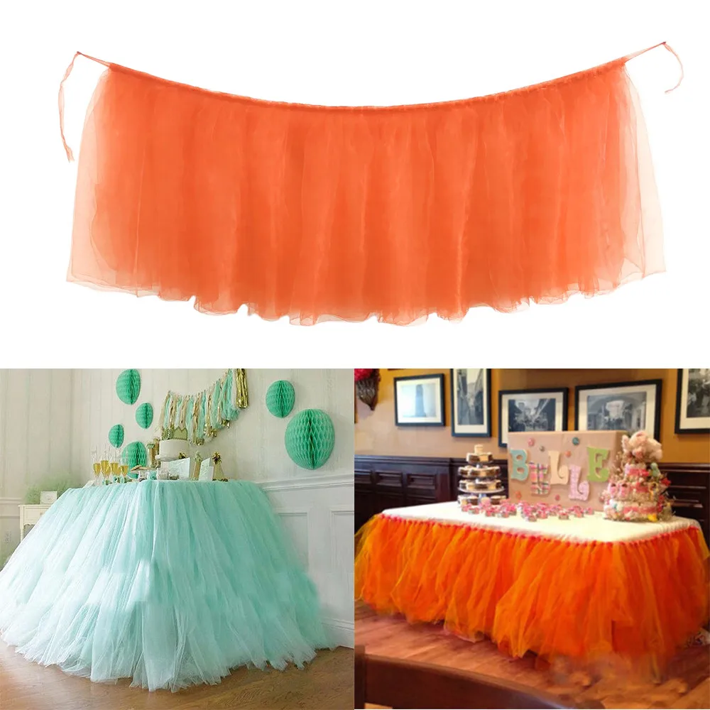 Buy New 1pc Table Skirt Cover Birthday Wedding Festive Party Decor Table Cloth