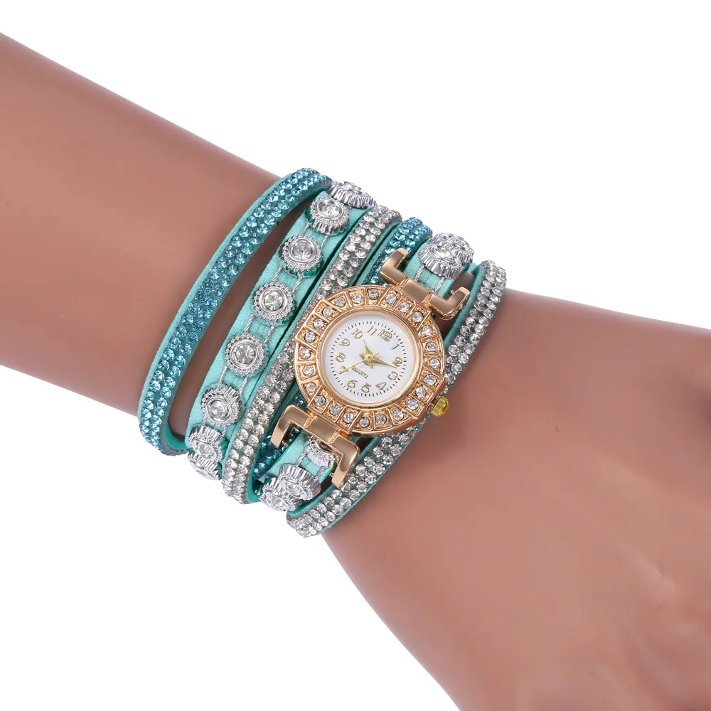 

Fashionable Silver-white Zircon Roman Women's Watch Individual Leather Belt Watch Watch Diamond Watch