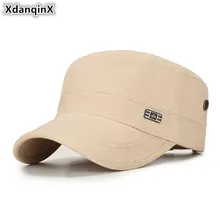 XdanqinX, мужская плоская кепка, Осень-зима, хлопковые армейские военные шапки, регулируемый размер головы, папа, мужская Кепка, Bone Snapback, кепка s для мужчин