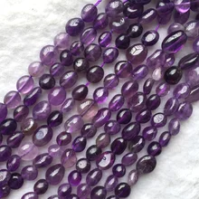 Натуральный Uruguay темно Фиолетовый аметист самородок свободной формы филе нерегулярные галька Бусины Подходят Ювелирные изделия 1" 05644