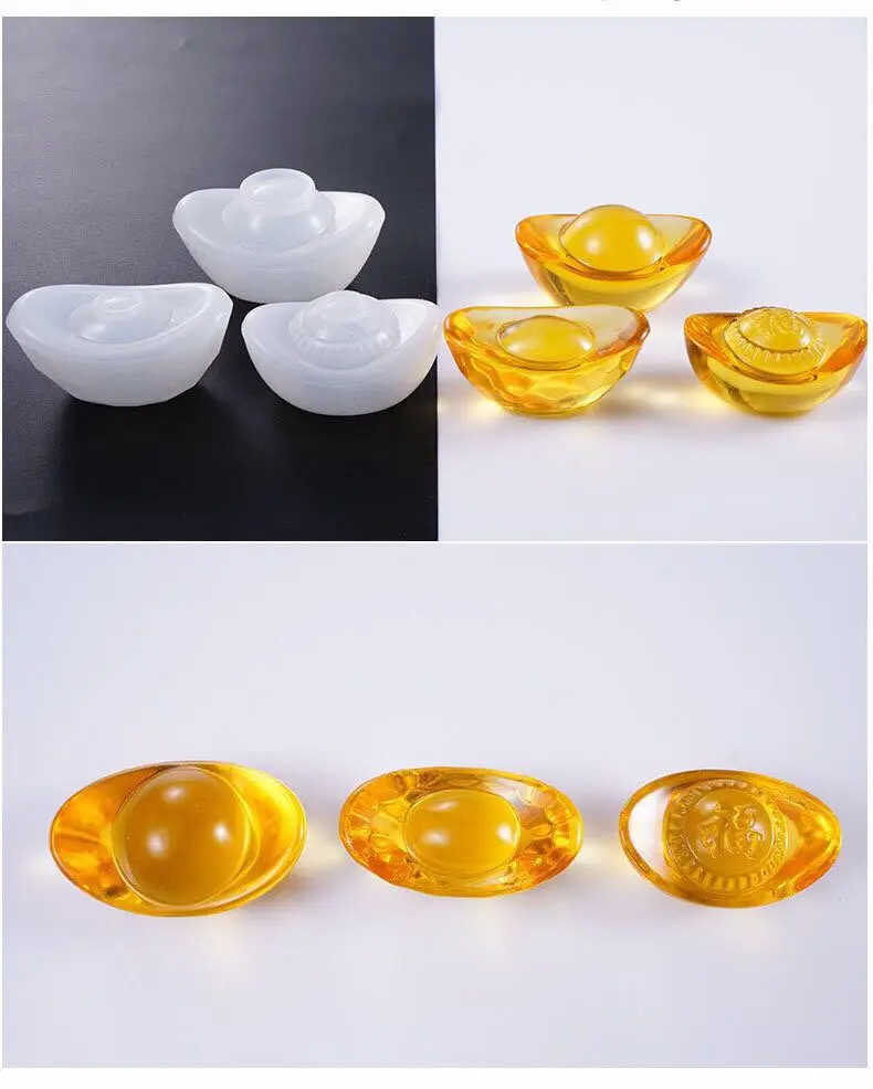 Китайский YuanBao Форма для обуви золотой слиток силиконовая полимерная форма Изготовление ювелирных изделий кулон брелок оригинальность эпоксидная форма стереоскопический