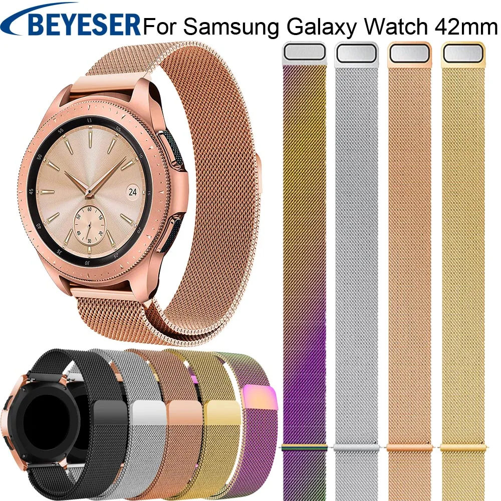 

Luxury Stainless Steel Wrist Band Strap for Samsung Galaxy Watch 42mm Strap For Samsung Gear sport S2 Wristband Smart Watchbands