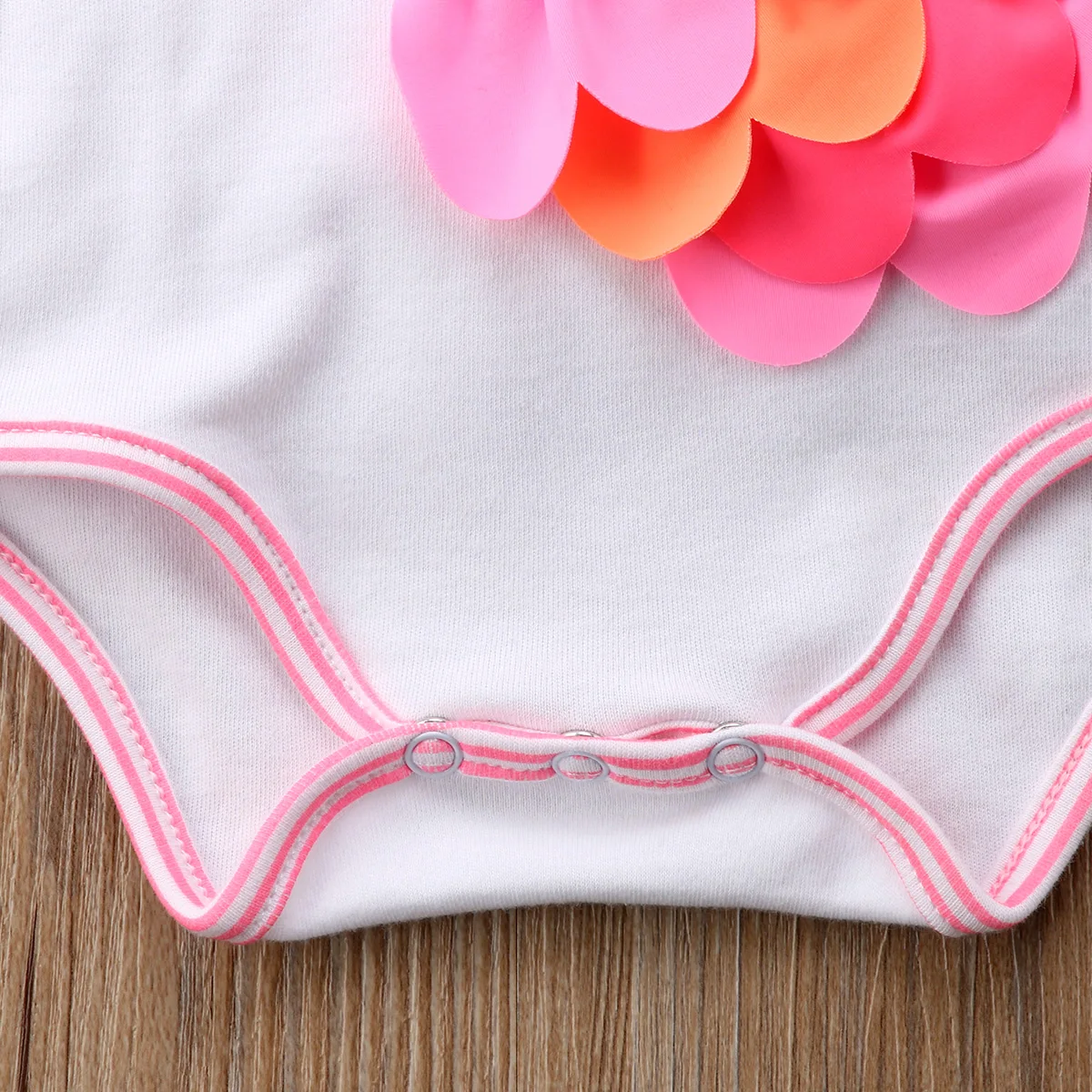 Комбинезоны для новорожденных комбинезон с вышивкой 3D Фламинго лепесток Шаблон Девочка Комбинезоны для прогулок летняя одежда