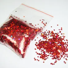 Shipping-50g/сумка x 2 мм(1/1") лазерные Красные Блестки шестиугольные блестки углы формы для украшения ногтей DIY