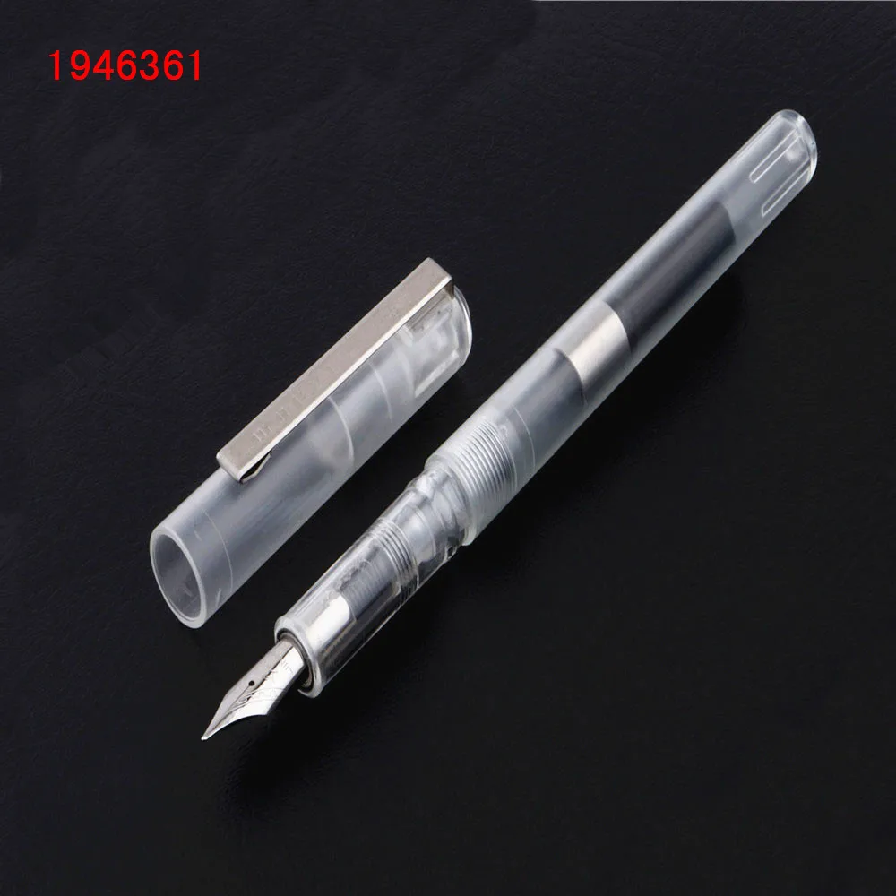 Jinhao Clear Demonstrator #991 Transparent Fountain Pen F Nib Chrome Trim UK 