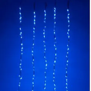 2 м X 2,5 м 360 светодиодный s поток воды Снежный эффект занавес светодиодный светильник с водопадом F/Рождество Свадьба Вечеринка фон сад - Испускаемый цвет: BLUE