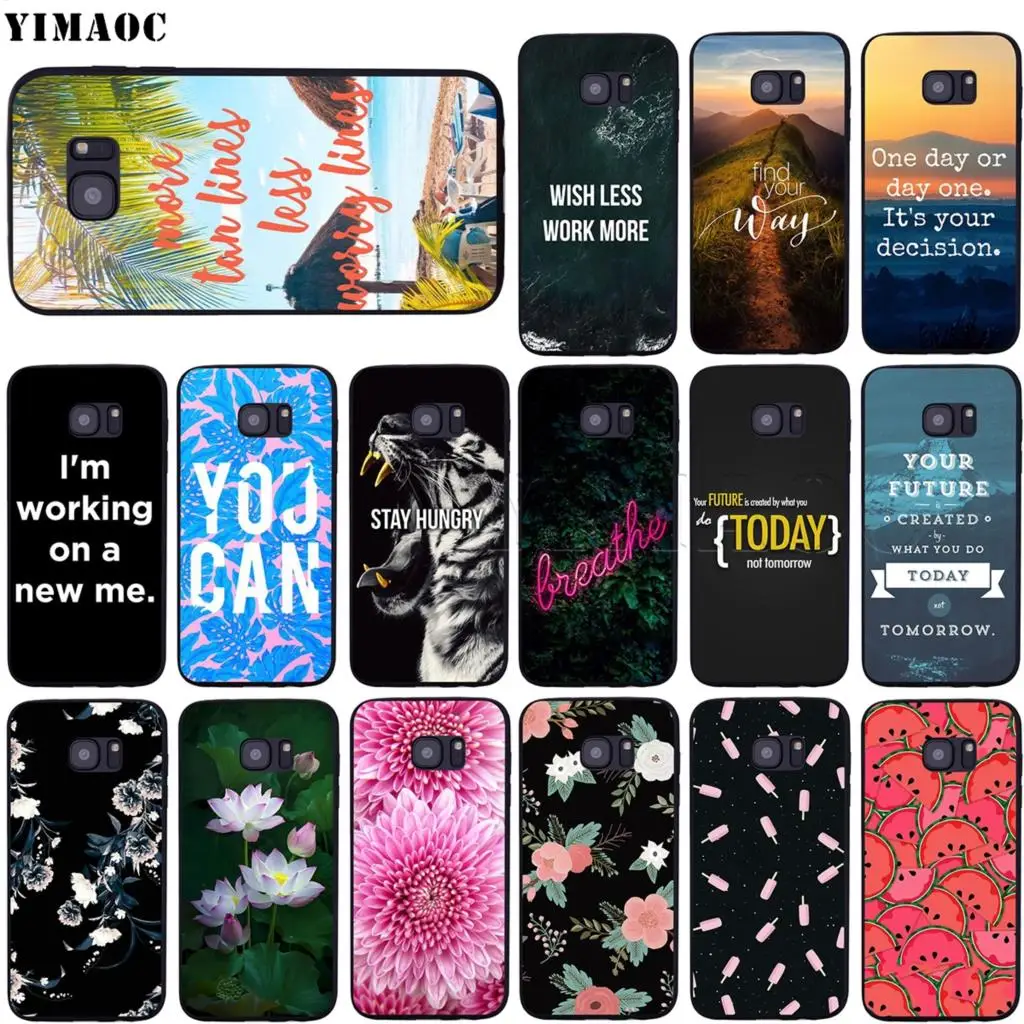 Вдохновляющий Мотивирующий чехол YIMAOC для Samsung Galaxy A7 A8 A9 A10 A20 A30 A40 A50 A70 M10 M20 M30 S10e J6 Plus