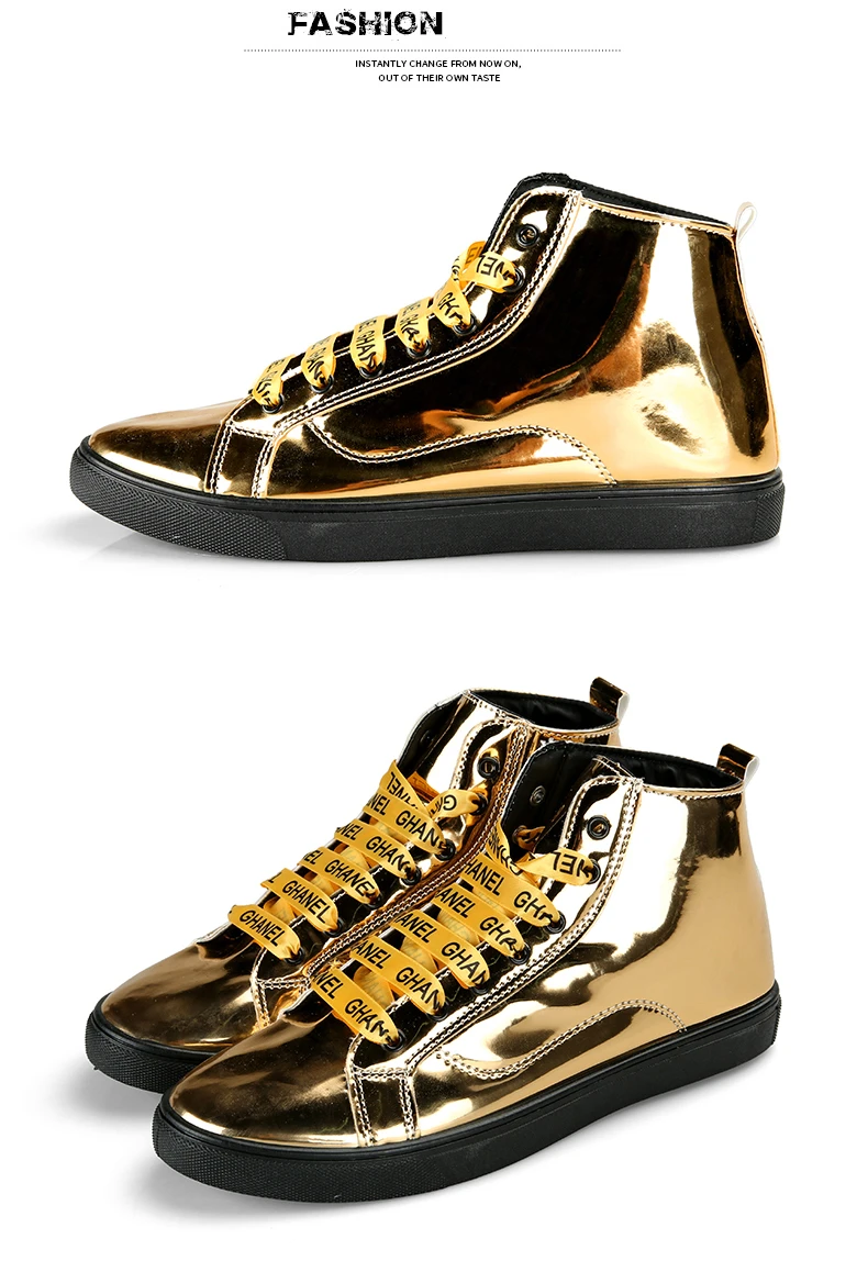 DESERT RAM Brand Boots Men Glittering Leather Shoes Street Style Canvas Bot Fashion Sneakers Waterproof Male Casual Ankle Boot (16)