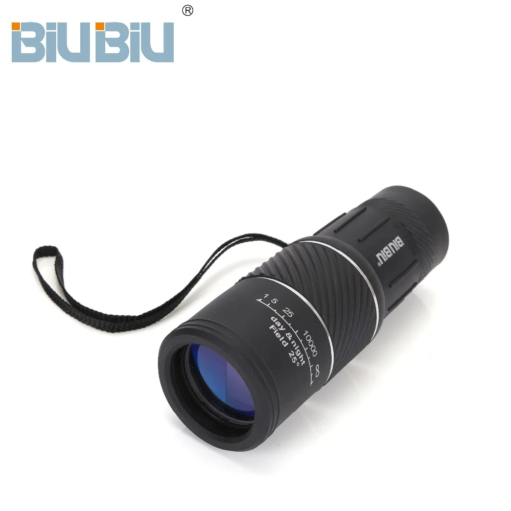 BIUBIU 16x52HD Optical Monocular Low Night Vision Waterproof Mini Portable Focus Telescope Zoomable 10X Scope for Travel Hunting BIUBIU 16x52HD Optical Monocular Low Night Vision Waterproof Mini Portable Focus Telescope Zoomable 10X Scope for Travel Hunting