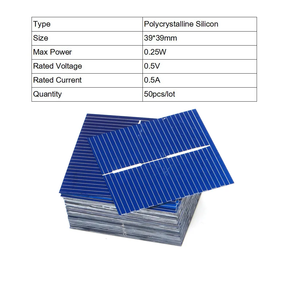 50 шт. x Солнечная панель Painel Cells 125 156 DIY зарядное устройство из поликристаллического кремния Sunpower solar Bord 78*26 мм 78*77 мм 39*39 мм 52*52 мм