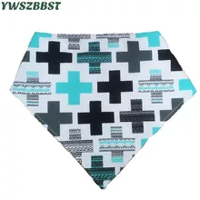 Двухслойные хлопковые нагрудники для мальчиков и девочек, милые Слюнявчики, треугольное полотенце бандана-нагрудник, нагрудники