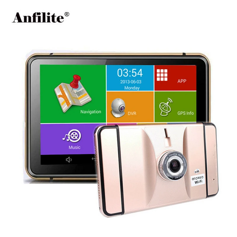 

Anfilite 7 inch car Android GPS Navigation truck 512Mb 8Gb 800MHZ FM Vehicle Wifi Gps Navigator With Free Maps and car dvr