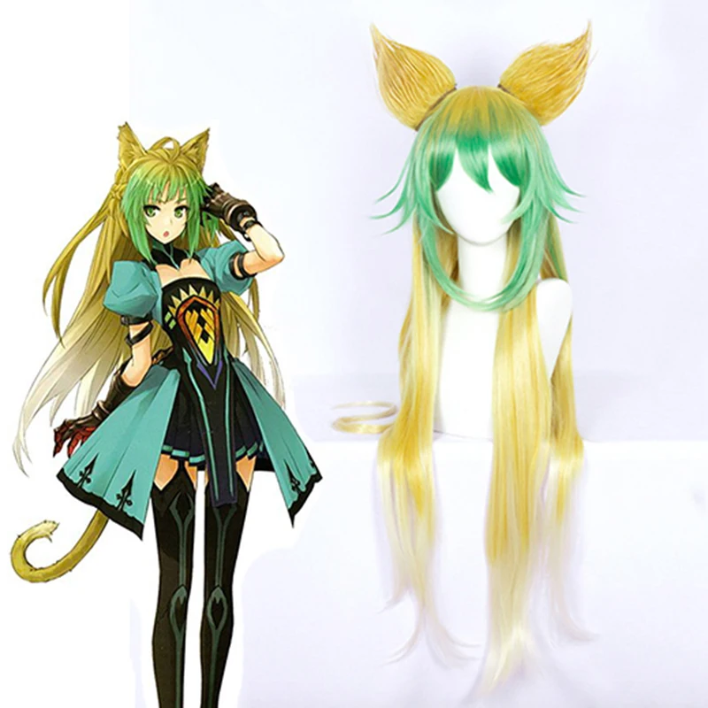 GIAOYAO Anime Fate Grand Order Archer Atalanta Long Wig Cosplay Costume Fate/Apocrypha Women Heat Resistant Synthetic Hair Wigs 