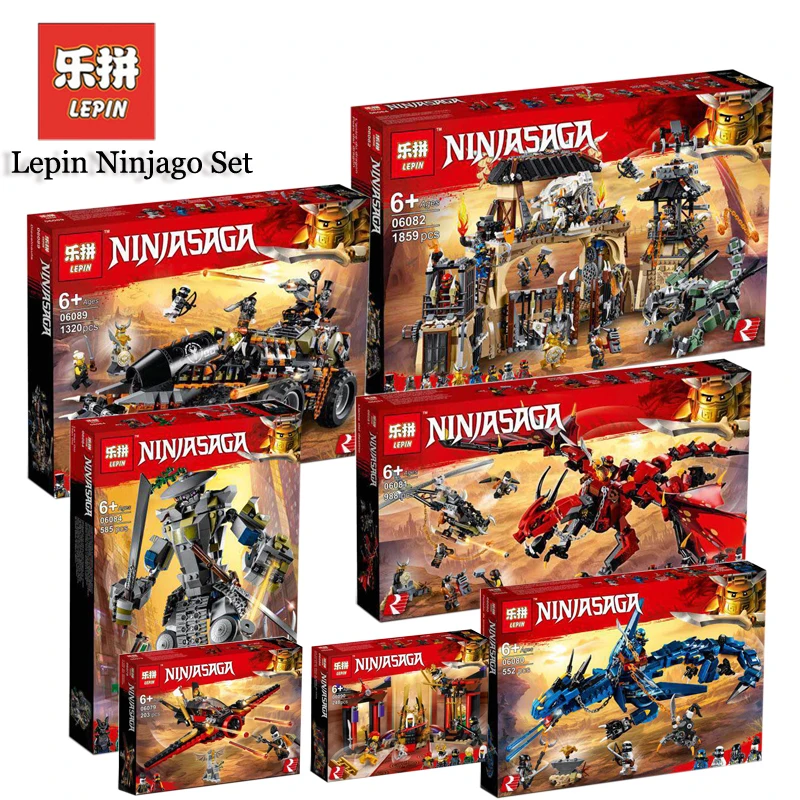 

Lepin Ninja Figure Jay Kai 06080 06051 06082 06083 Set Compatible Legoing Model Building Kits Dragon Blocks Bricks Kid Toys Gift