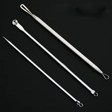 3 шт./компл. Pro инструмент для удаления черных головок из нержавеющей стали, инструмент для удаления пятен, инструмент для удаления акне и прыщей, набор для макияжа, инструменты для очищения лица